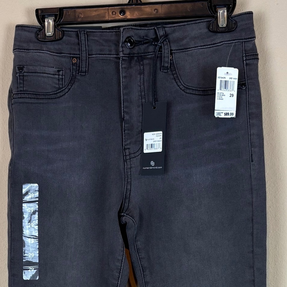NWT Numero Gray Wash (Faded Black) Genoa High Rise Super Skinny Stretchy Jeans - Picture 2 of 12